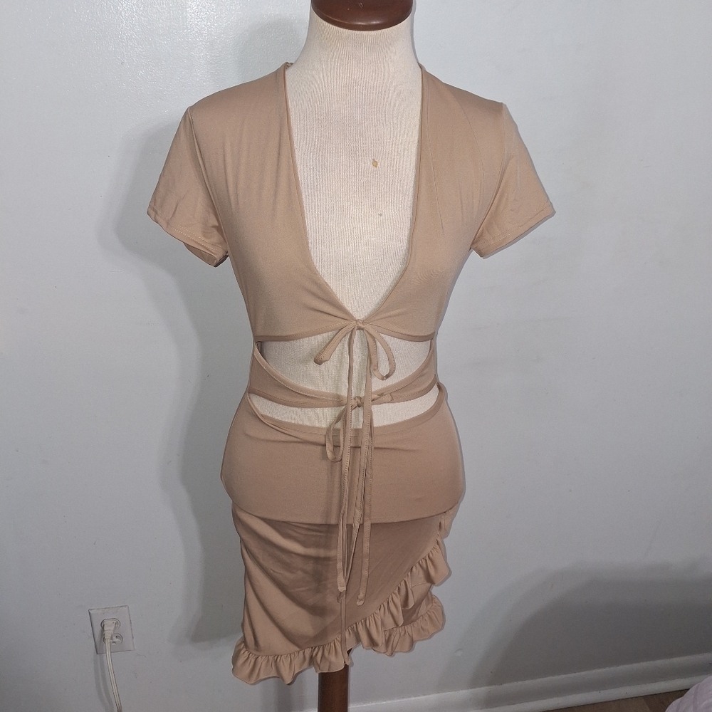 Sexy Short Sleeve Mini Dress- W Sz Small